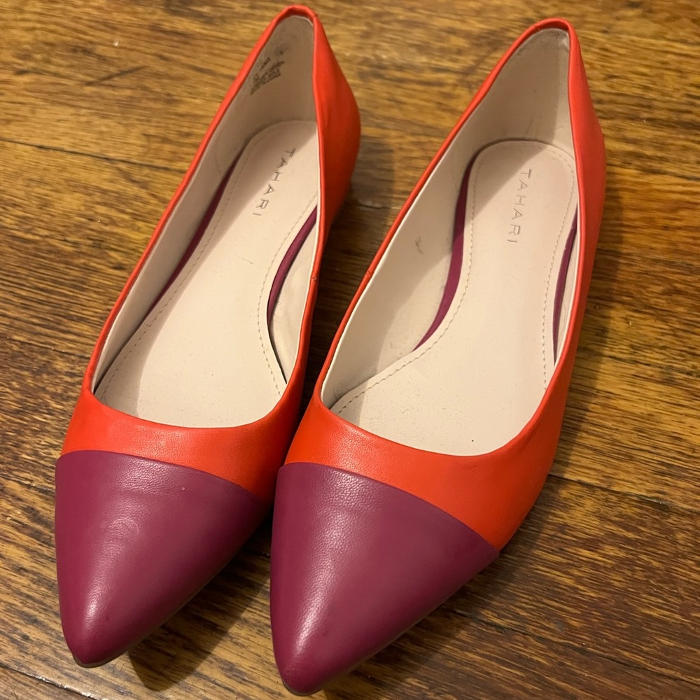 Tahari Orange & Purple Flats